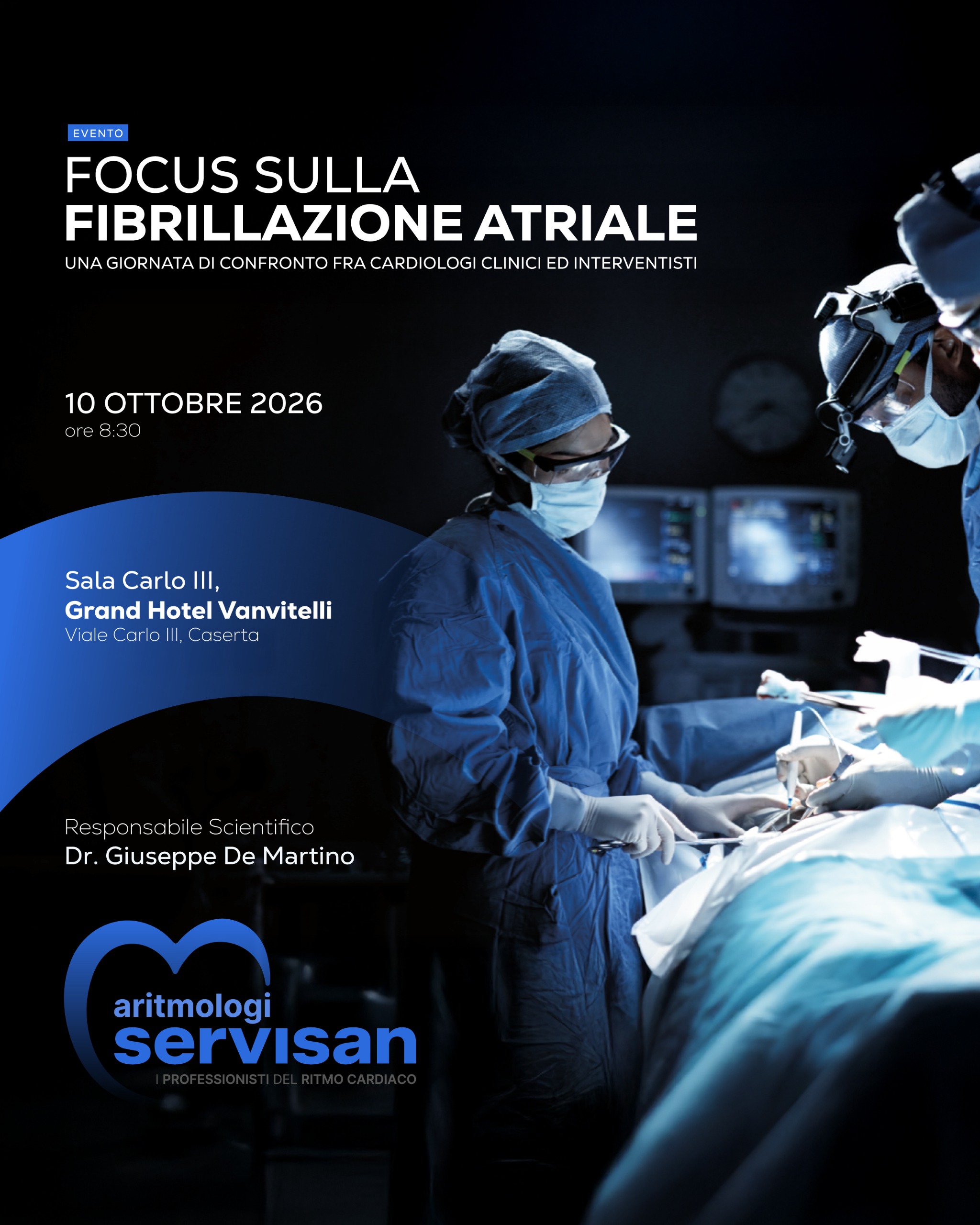 Locandina Focus sulla fibrillazione atriale — 10 ottobre 2026